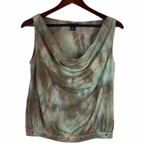 Guess Eyelet Detail Tie Dyed Cropped Top L